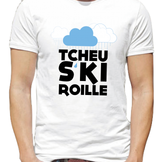 Tcheu s'ki roille - Nuage bleu/blanc (H) T-SHIRT EN ACTION