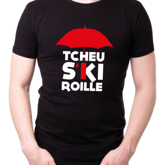 Tcheu s'ki roille - Parapluie rouge/noir (H)